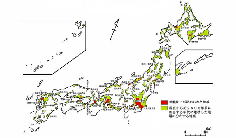 全国の地盤沈下概況